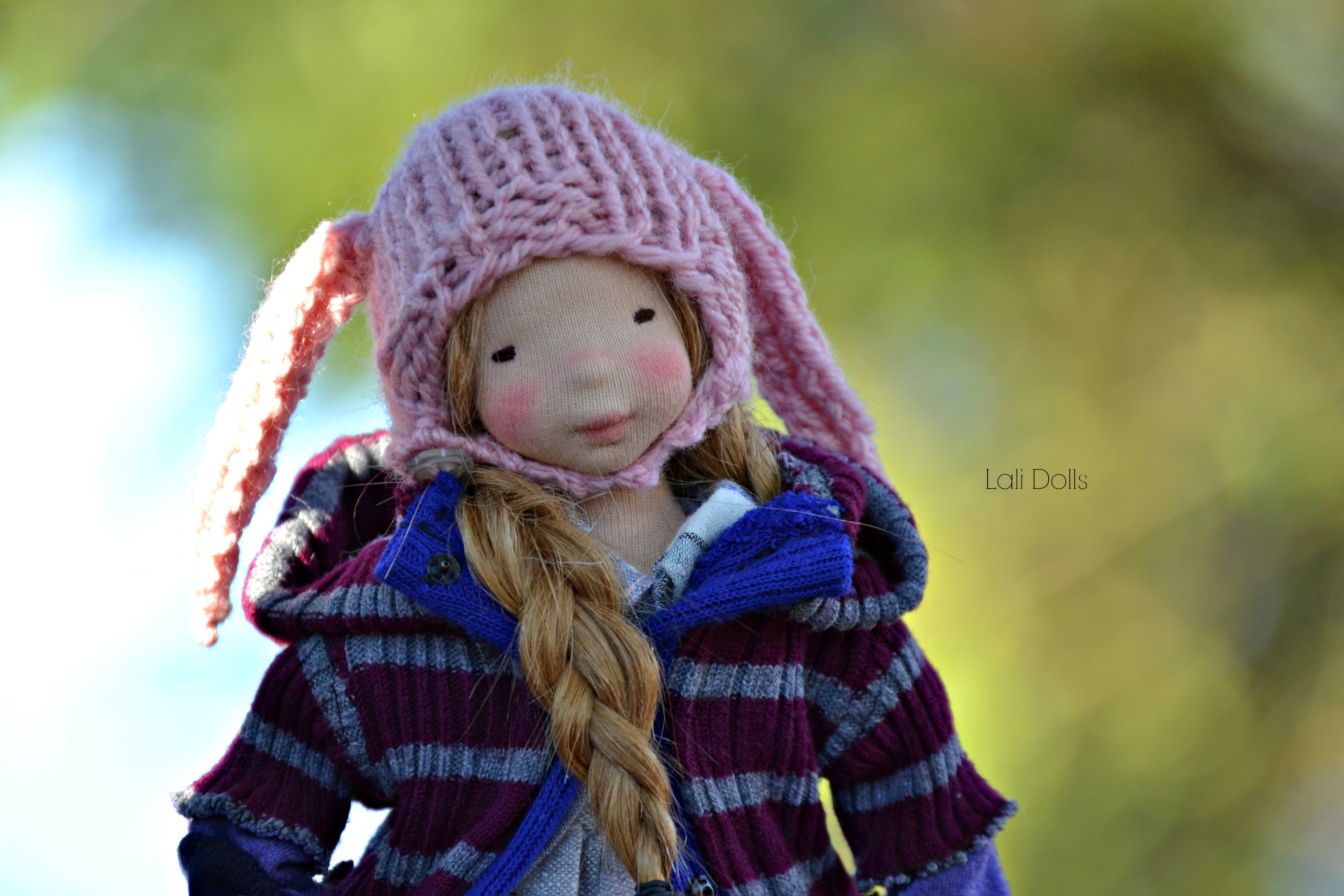 Dayle 12" natural fiber art doll